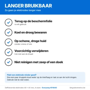 Tips om zelfklevende TENS-elektrodes langer te gebruiken